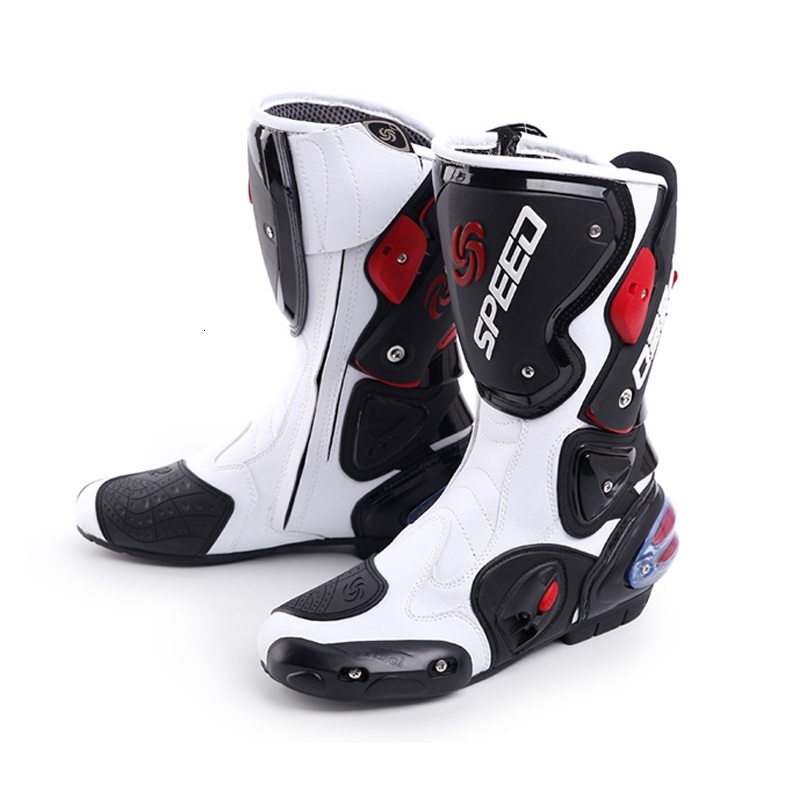 Motorcycle Boots Men Women Riding Mid-Calf Ankle Protective Shoes Moto Motorbike Equipment Racing Long Boot B1001