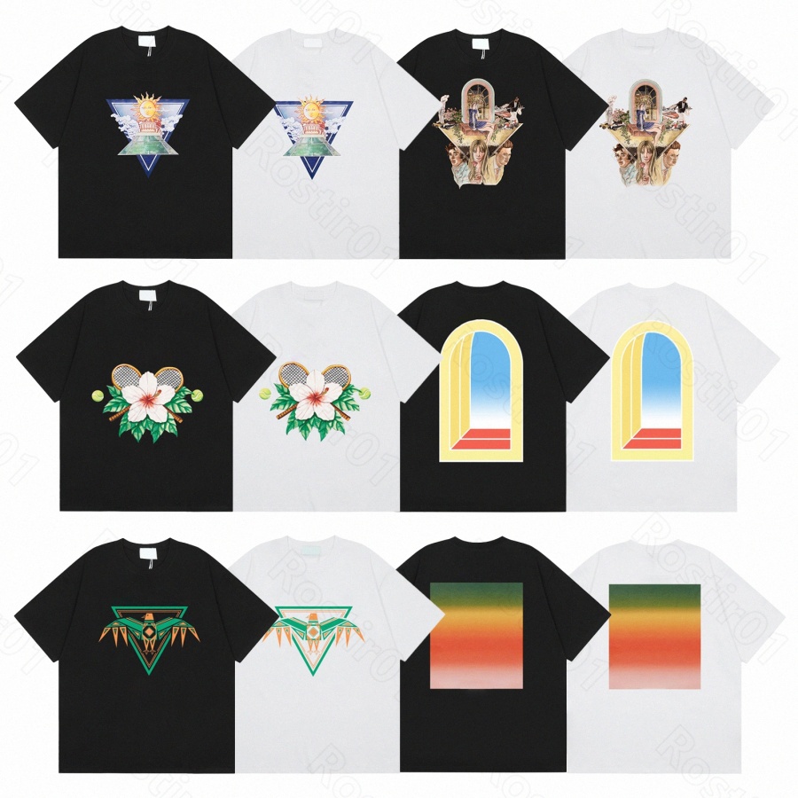 Mens T Shirts Designer Set Summer Set Holiday Couple Printing Casual Tees Graphic Letter Print Short Sleeve Tops Loose T Shirts Men Women Shirt Size S z2oO#