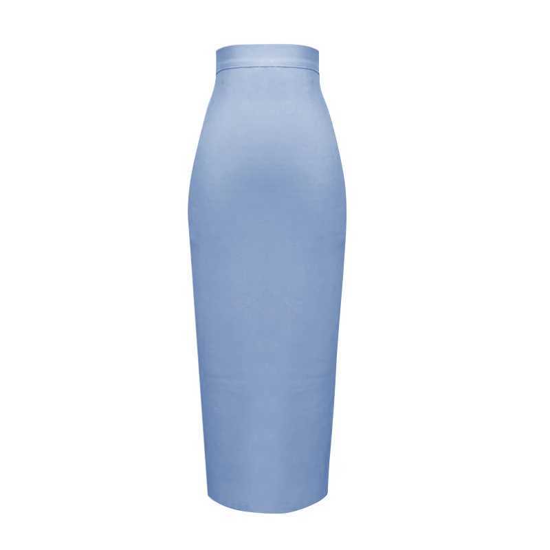 womens elastic candy colored bandage skiing body Midi calf pencil skiing elegant womens formal business skiing M250424