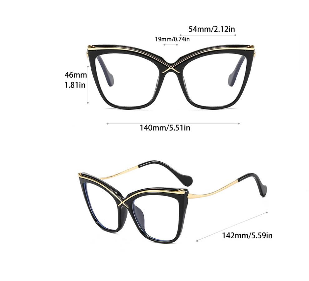 Designer Sunglasses For Women Men Business Glasses Frame Anti-blue Light Flat Mirror Glasses Cat Eye Frame Sunglasses KA9966