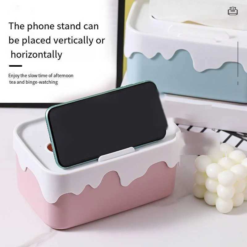 Square Plastic Tissue Box Home Tissue Container Car Napkins Holder Case Kitchen Organizer Simple and StylishM251124