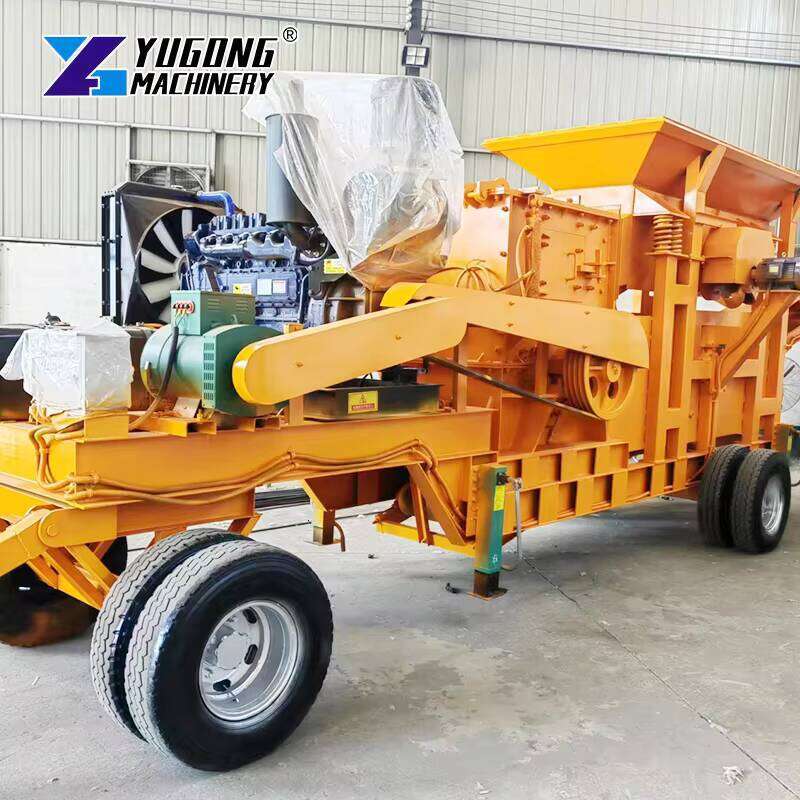 Mobile Crusher Plant Hard Rock Quartz Stone Gold Mine Jaw Crushing Production Line