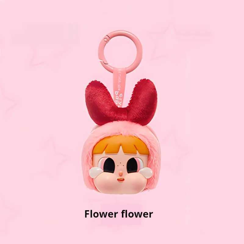 1 1 Reissue Crybaby Powerpuff Girl Series Plush Doll Keychain Bags Pendant Room Decoration Birthday Gift Mysterious Box Kid Toy T250528