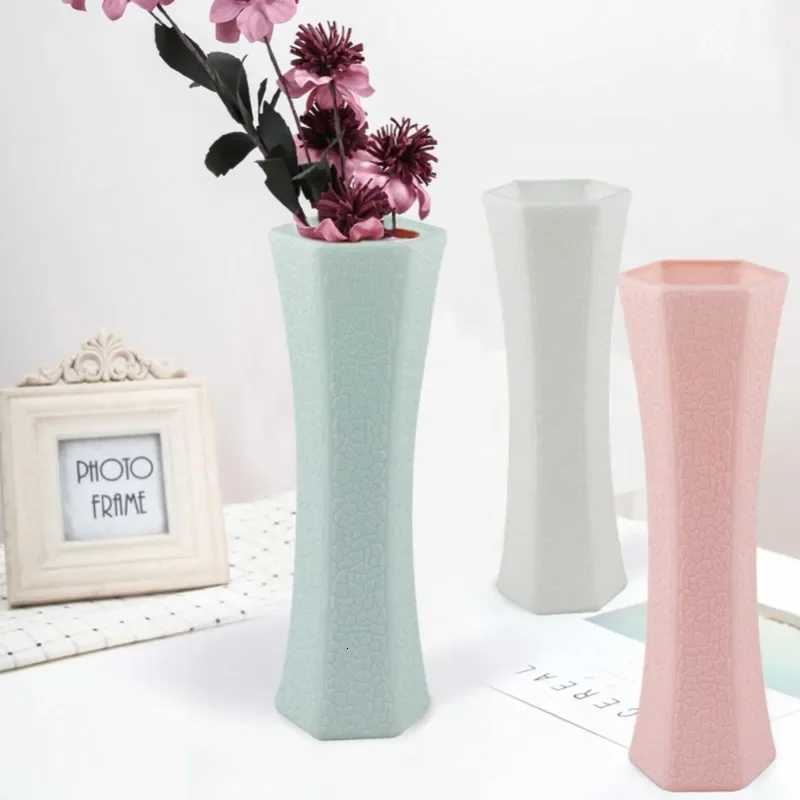1PC Nordic Premium Plastic Flower Vase Set - Durable Artificial Flower Ornament for Home/Office Decor Modern Light Luxury C251124