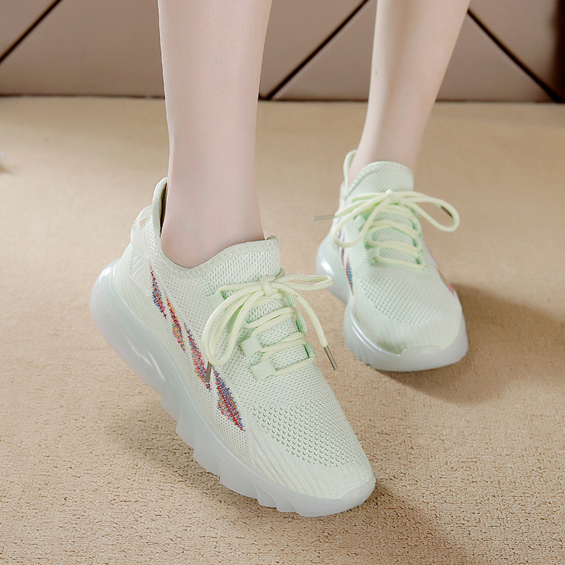 Flying Weaving Casual Mesh Breathable Sports Jelly Soled Coconut Student Running Shoes Women S Ddmysaturn Ddmysaturn