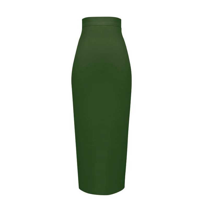 womens elastic candy colored bandage skiing body Midi calf pencil skiing elegant womens formal business skiing M250424