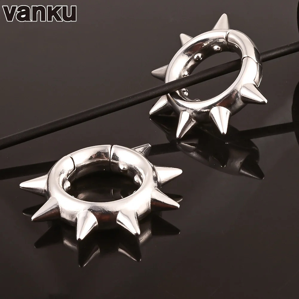 Vanku 2PC Simple Fashion Pendant Stainless Steel Plugs Ear Weight Gauges Tunnels Piercing Expander Stretchers Body Jewelry 250327