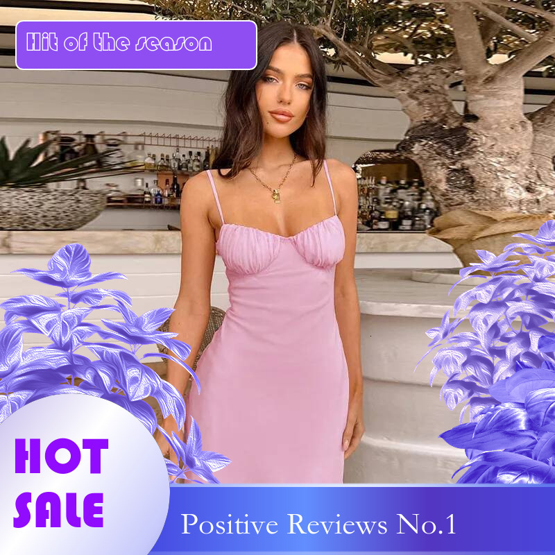 Dongdumaoyi Townlike Waist Wrap A Line Dress Women Spaghetti Strap Mini Spring Summer Backless Nightclub Sexy Party Dresses