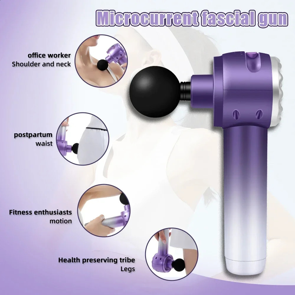 Fascia Gun Portable Vibration Massage Gun For Body Neck Back Deep Muscle Relaxation Fitness Slimming One Head With Compress 250424