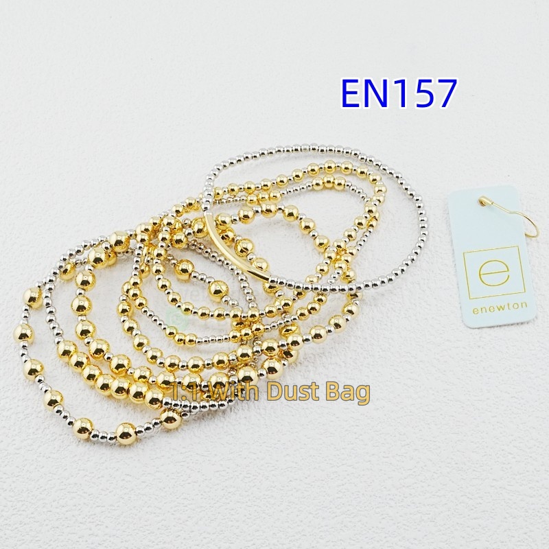 1:1 E-Newton Brand Gold Beaded Cross Bracelet Jewelry Bijoux de Luxe Birthday Christmas Gift EN157