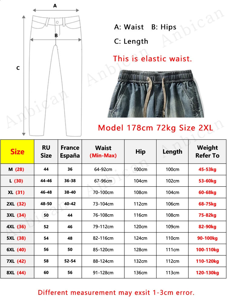 Summer mens jeans with flap pockets lightweight denim cargo pants large size 8XL 7XL 6XL wide leg pocket jeans straight pants 250423