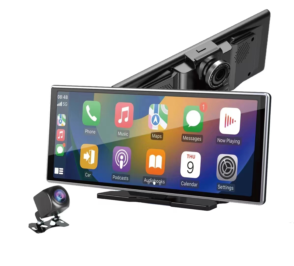 H808D 11.26 Inch Portable Car Radio Carplay Screen Smart Car Monitor with 2K Dash Camera Typ-c Power Carplay Screen