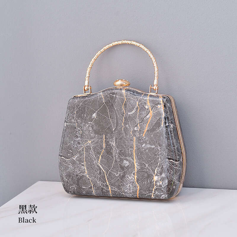 Dinner Bag Marble Pattern PU Dinner Creative Minimalist Banquet Personalized Women S Party Bag KQ