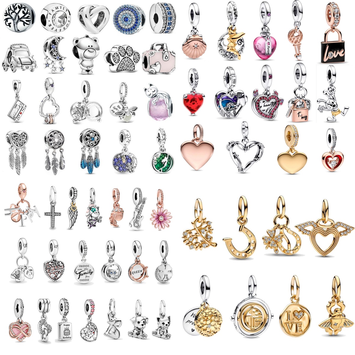 Charms beads 925 Silver pumpkin princess Pendant heart Safety Chain fit bracelets necklaces designer Bracelet for Women Jewelry gifts wholesale