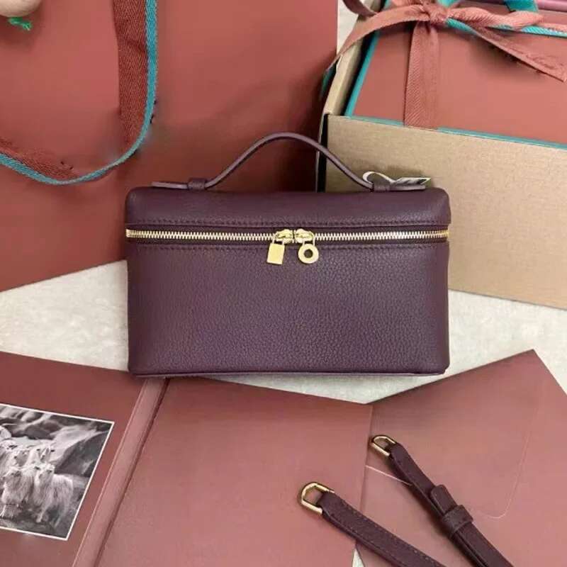designer bag Customized Cross-Border Lugs Box Handbag Single Shoulder Slant Carry LyBagsee Pattern Leather Bag Versatile Neutral Minimalist St