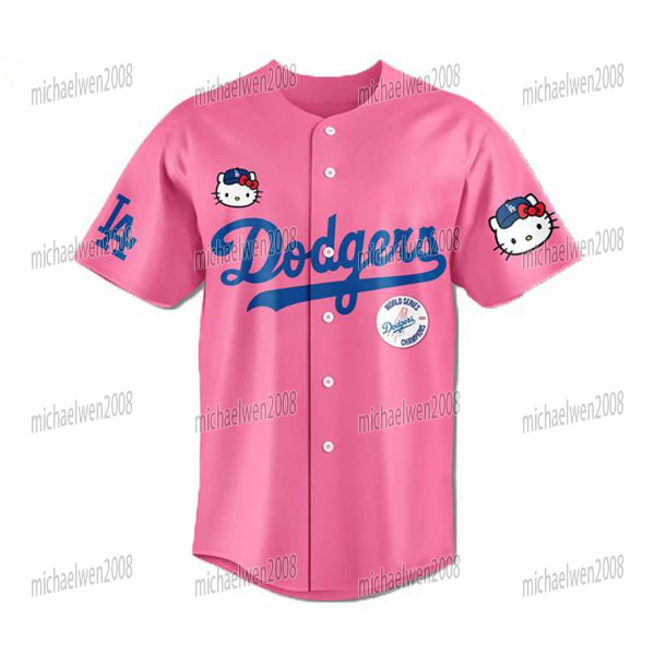 YOUTH KIDS 2025 Dodgers Kitty Jersey Shohei Ohtani Enrique Hernandez Edman Mookie Betts Freddie Freeman Will Smith Yoshinobu Yamamoto