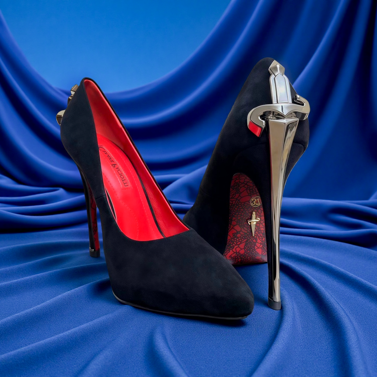 Womens luxury Designer High Sandal Lady dress shoe Stiletto dagger heel Sliders slingback suede leather cesare paciotti sandale wed bridal lady casual heel shoes