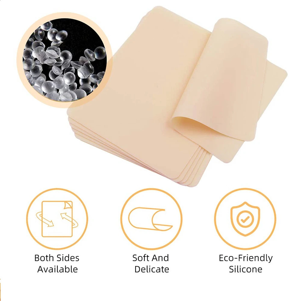 1/3/5/15/20Pcs Tattoo Blank Practice Skin Empty Fake Skin Double Sized Synthesis Pad for Microblading Makeup Tattoo Accessories 250422
