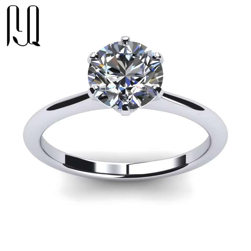 PYQ 925 Sterling Silver Solitaire Moissanite Engagement Rings for Women 3ct 5ct Womens Jewelry
