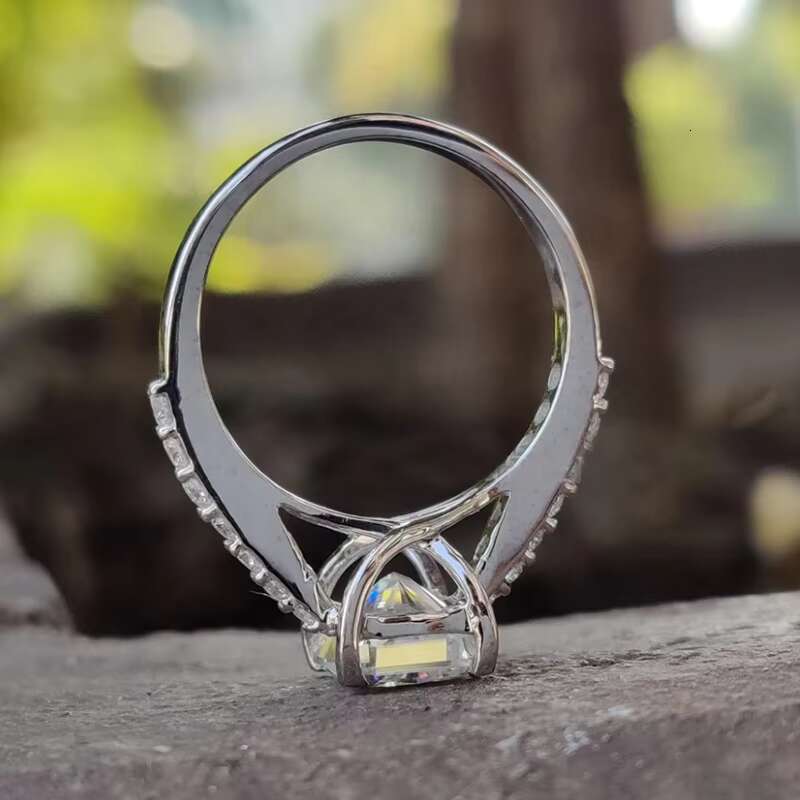 4.57 CT Radiant Brilliant Cut Classic Lab Diamond Engagement Ring Moissanite Ring Certificate