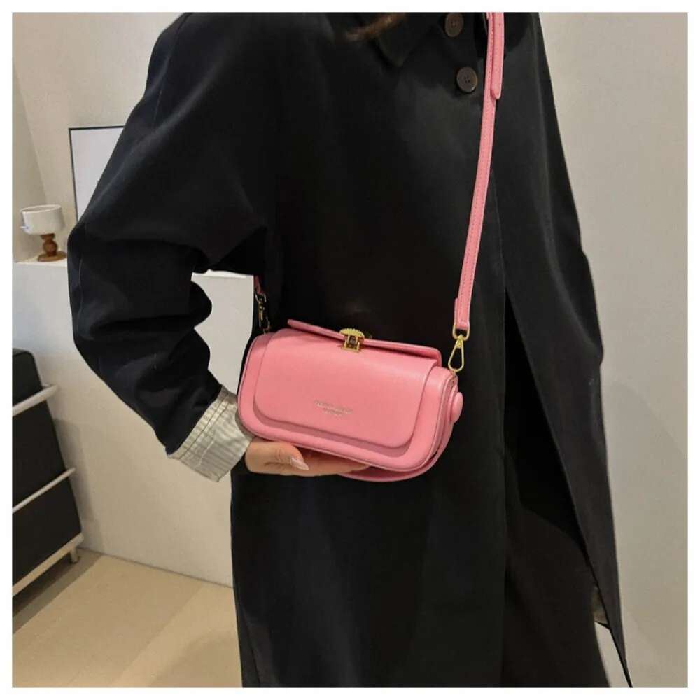 Luxury Designer Fashionable And High-End Small Square For Women New Spring/Summer Single Shoulder Textured Crossbody Bag