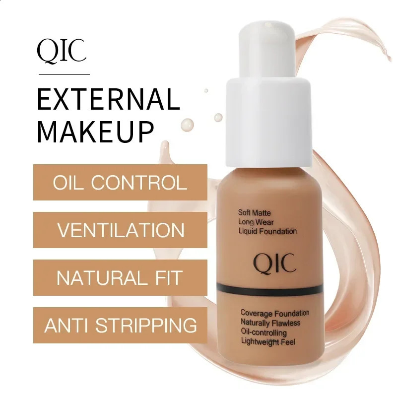 QIC soft matte liquid basic jewelry bright moisturizing oil control wheat veneer BB cream concealer makeup 250415