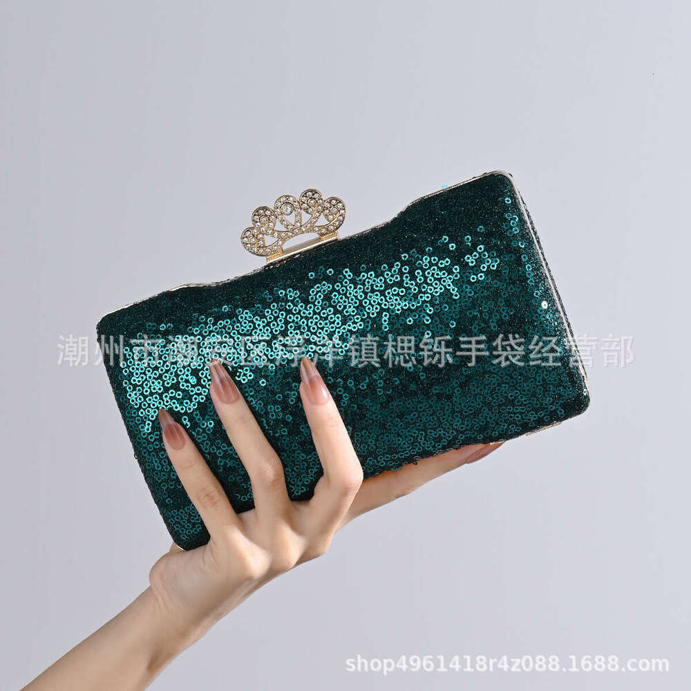 Shuo's New Sequined Women's Handbag, Bride's Formal Dress, Banquet Evening Dress Bag, One Shoulder Diagonal Cross, Hand-Held