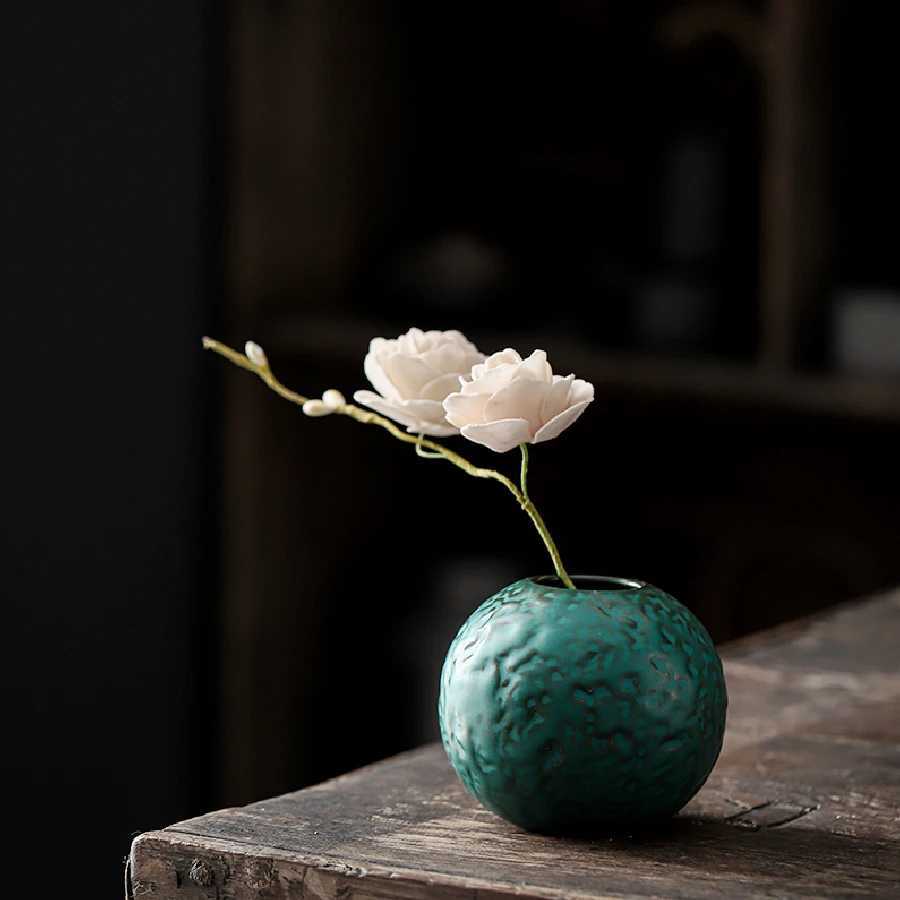 Vintage Vase Hydroponic Green Plant Simulation Flower Desktop Utensils Living Room Office Decoration Ornaments C251124