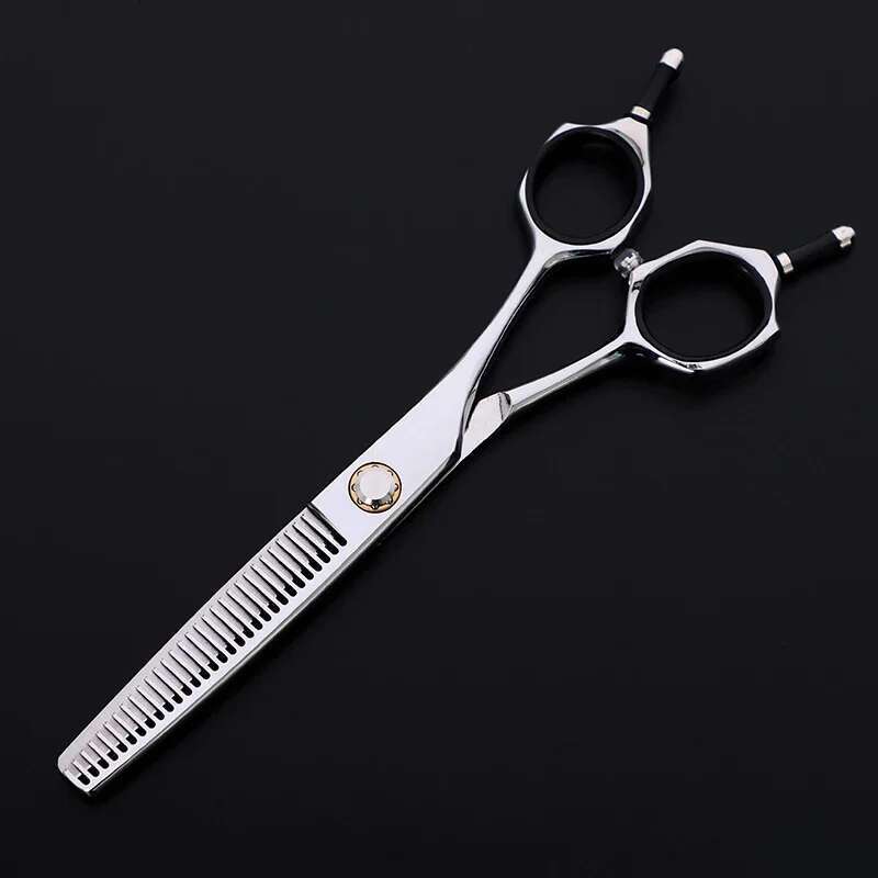 6.0 Inch Japan 440C Steel Bearing Barber Shop Professional Straight Cutting Thinning Haircut Scissors Set
