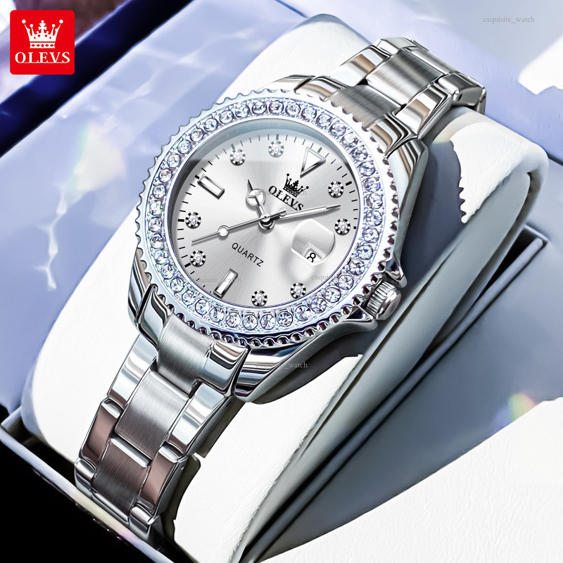 OLEVS Luxury Outdoor Dropshipping Diamond-encrusted Best-selling Submarine Quartz Watch Women's Watch Designer Watch Free Delivery Wholesale