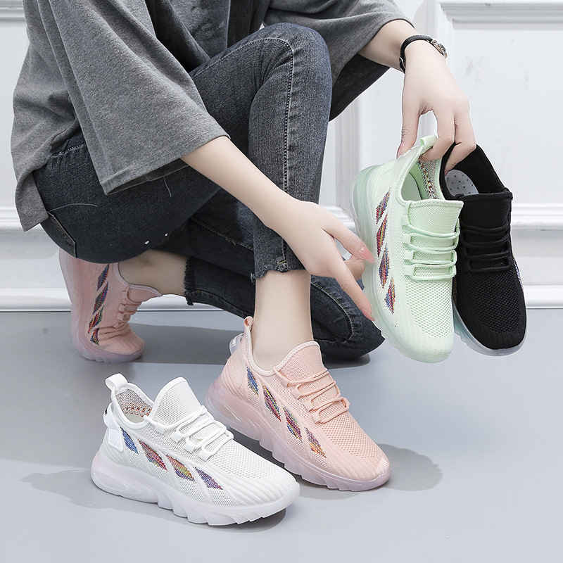 Flying Weaving Casual Mesh Breathable Sports Jelly Soled Coconut Student Running Shoes Women S Ddmysaturn Ddmysaturn