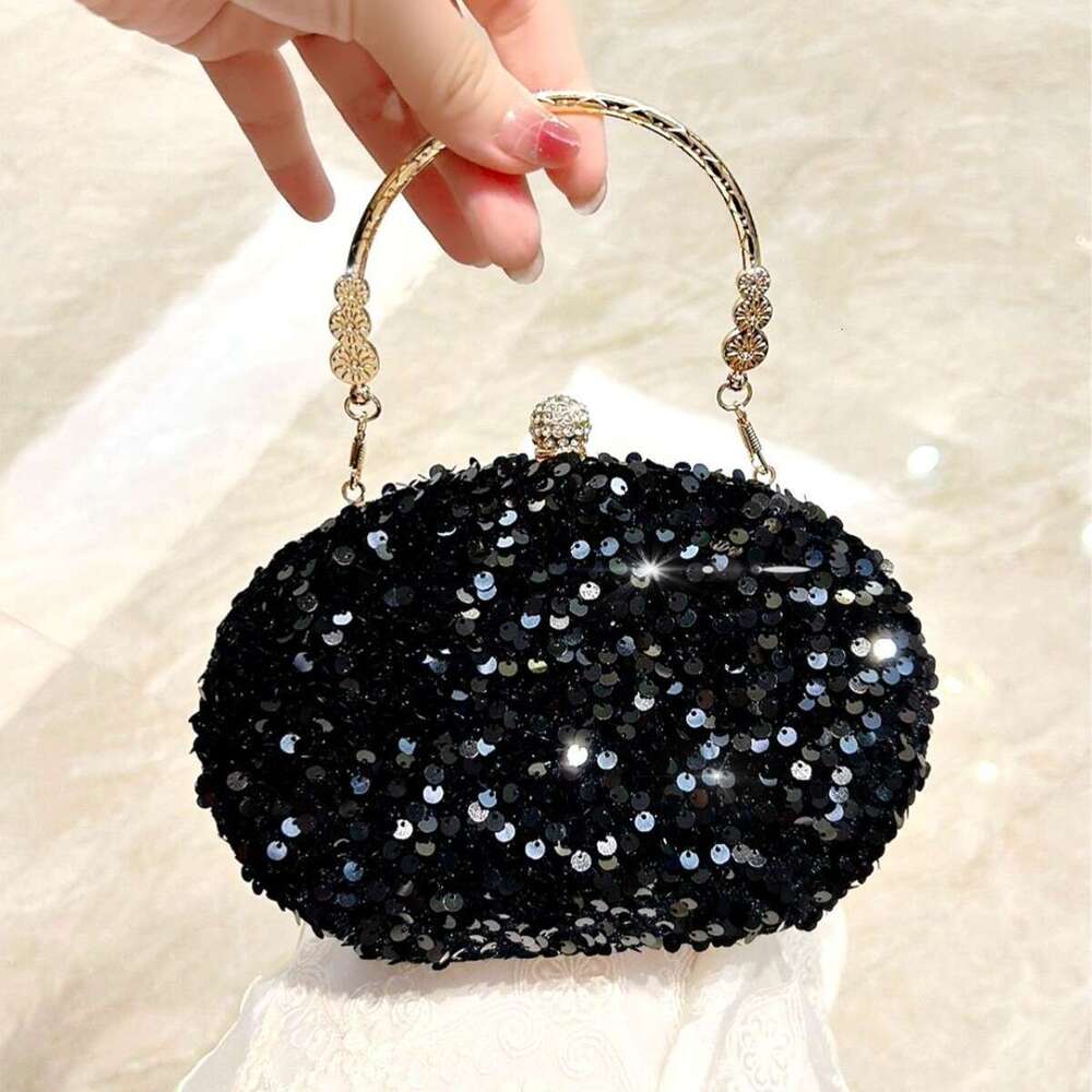 Light Luxury Sequin Dinner Bag, New High-End Hand-Held Dress, Fairy Crossbody Women's Small Bag
