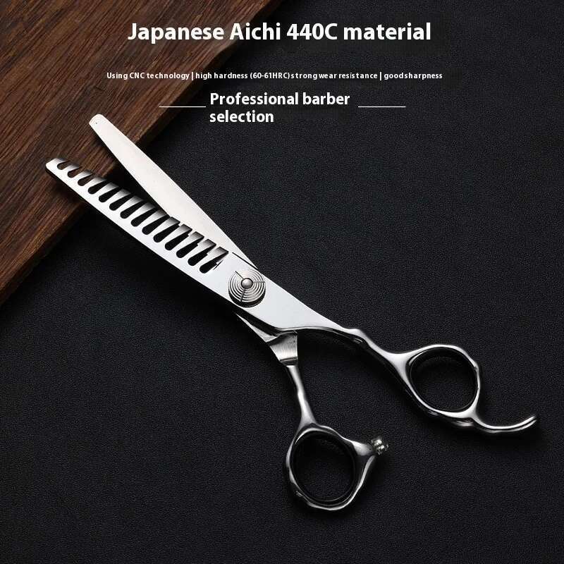 Professional 6-Inch Thin Fishbone Hairdressing Scissors Salon Barbers Made of High-Quality Japan440C Stainless Steel from Japan