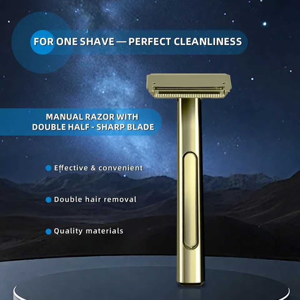 JOKMAE Suspended Thickness Chrome Double-edged Safety Razor Half Shaver Gift Box For Male Metal Handle Shaving Razor L251124