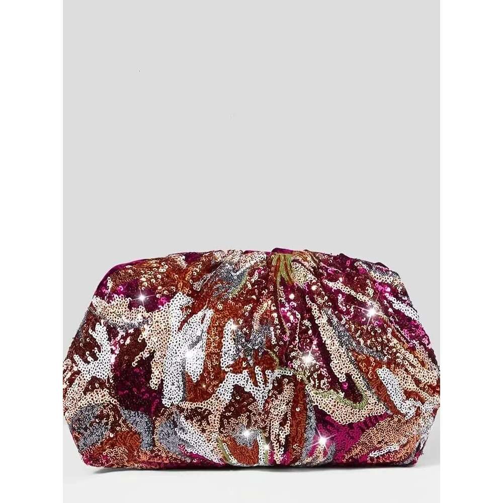 Designer Bag Exquisite Dazzling Women Rose Red Bag Random Pattern Evening Party Clutch Purses Messenger Bags