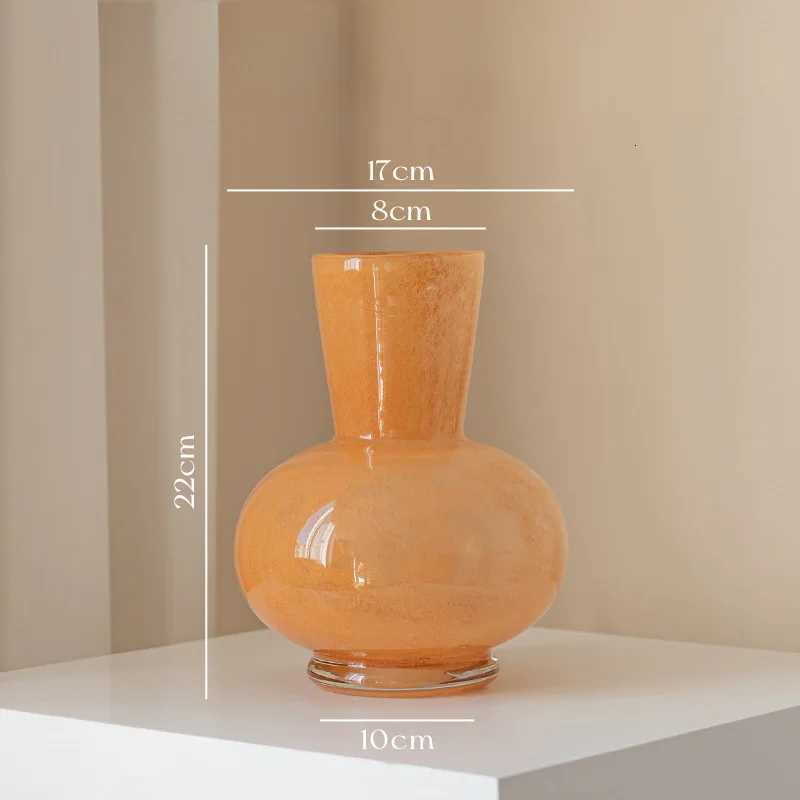Colorful Glass Vase Decoration Light Luxury Living Room Desktop Flower Vase C251124