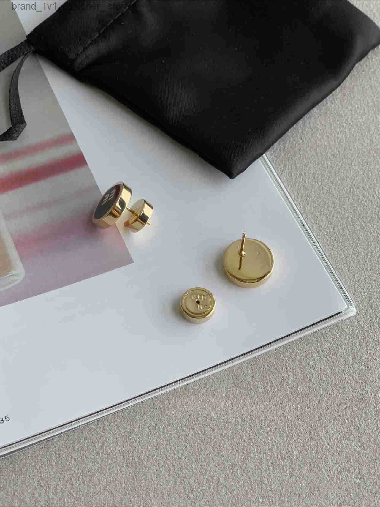 Brand Simple Women Stud Crystal Rhinestone Gold Plated Metal Letter Earrings for Girls Lovers Jewelry Gifts