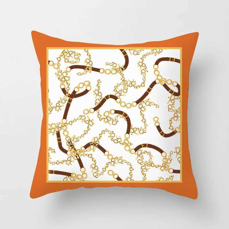 Orange Geometric Series throw pillow cover with short plush print living sofa decoration cushion cover pillow covers decorative G251124