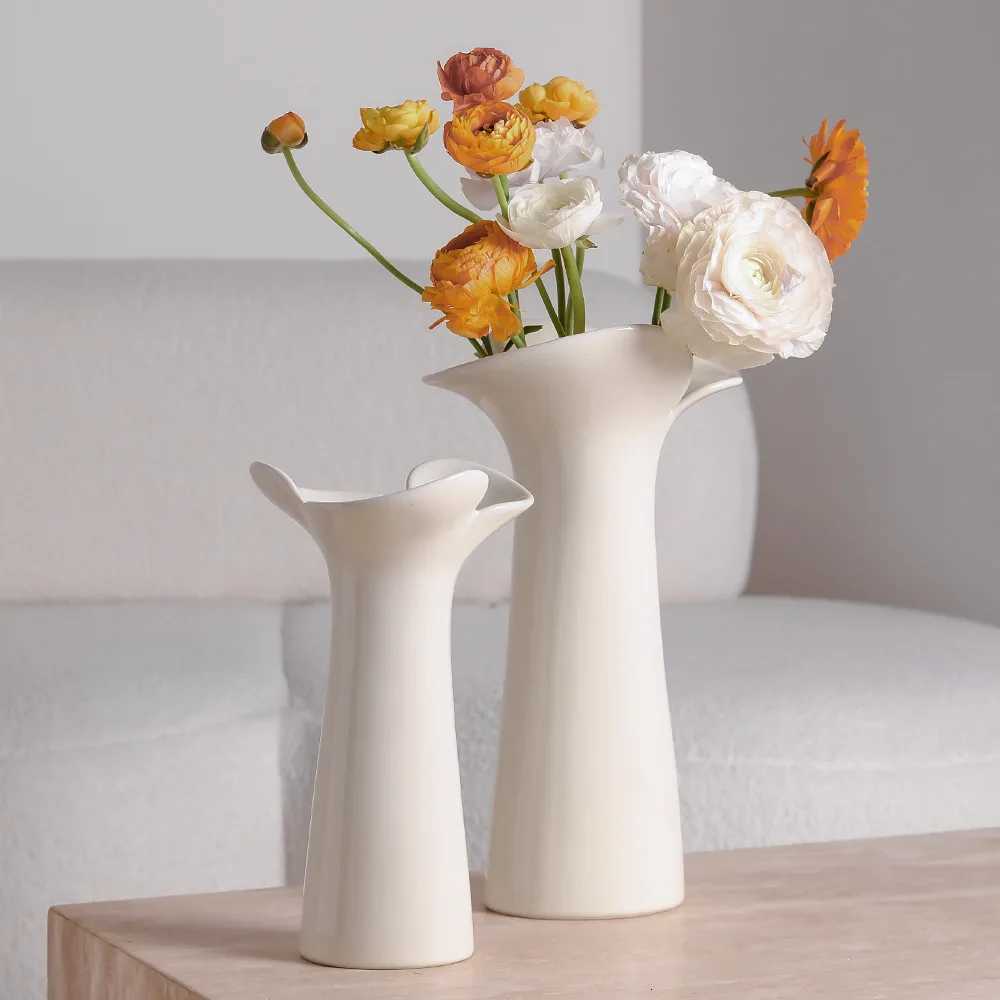 Ceramic Decorative Vase Light Luxury Nordic Hydroponic Flower Arrangement Vase Rural Home Decoration Flower Vases Home Decor C251124