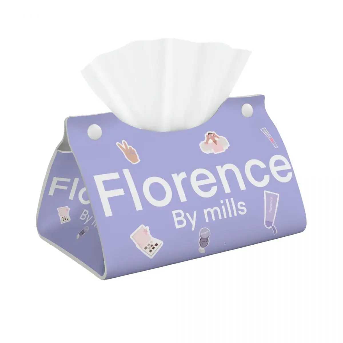 Custom Florence By Mills Tissue Box Holder Rectangular PU Leather Facial Tissue Box Cover for Car OfficeM251124