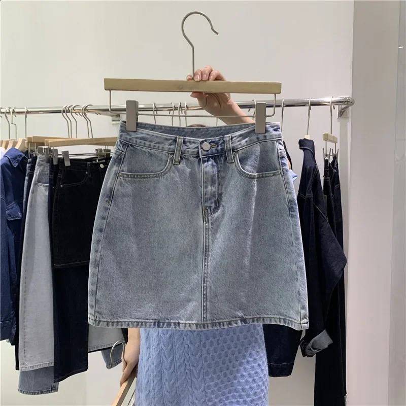 Womens high waisted slimming tight denim bodysuit petite Aline for summer wear trend fashion 250417