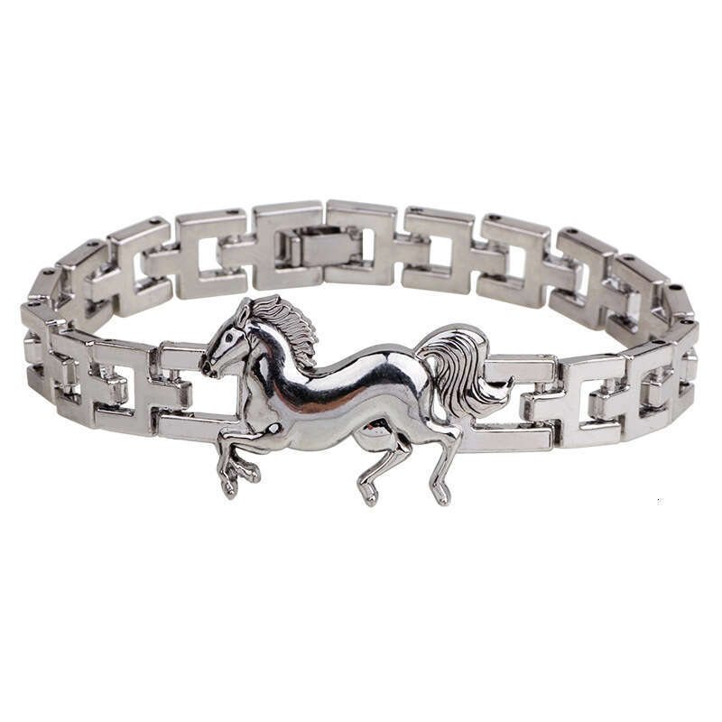 Temu minimalist and personalized galloping pony metal style watch buckle, bracelet, male high-end feeling