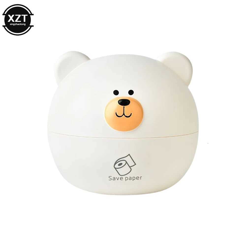 Cute Bear Tissue Box Nordic Roll Paper Pumping Paper Storage Round Container Towel Napkin Holder Remote Control Living Room CarM251124