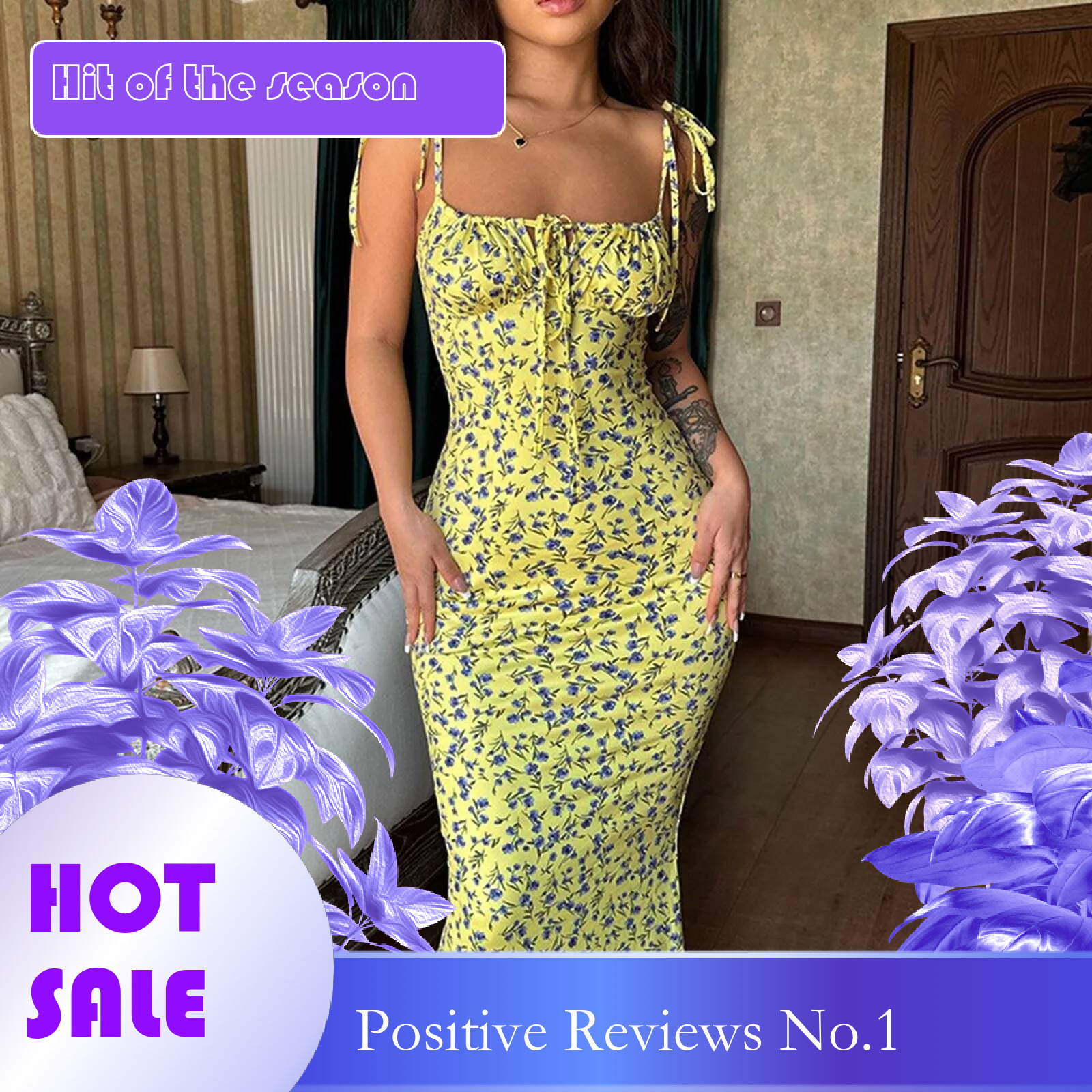 Dongdumaoyi Elegant Floral Print Sleeveless Backless Slips Lace Up Spaghetti Maxi Dress Sexy Slim Summer Holiday Fashion Party