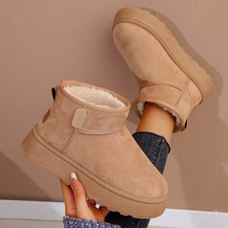 Free Shipping Designer Casual Shoes Winter new high top thick soled big toe snow boots with plush warm shoes Practical