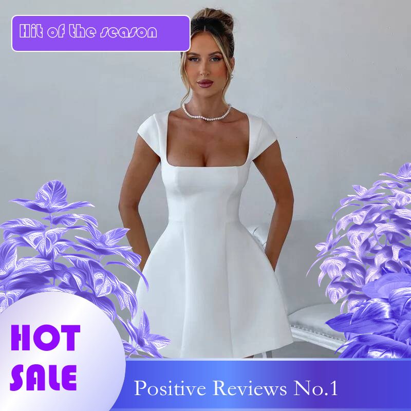 Dongdumaoyi Townlike Elegant Waist Wrap A Line Dress Women Mini Summer Nightclub Sexy Party Dresses Vestidos