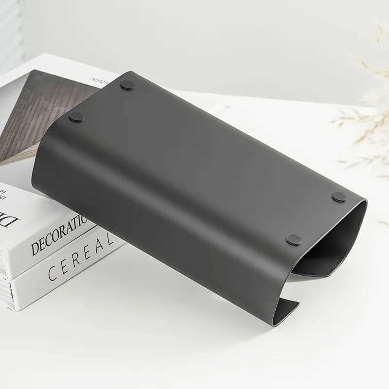Nordic Home Kitchen Organization Stainless Steel Black Tissue Box Tissue Dispenser Tissue Paper Box Luxury Napkin HolderM251124