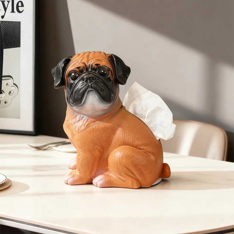Miniso Cute Poodle Tissue Box Home Living Room Decoration Tissue Box Kitchen and Bathroom Storage SuppliesM251124