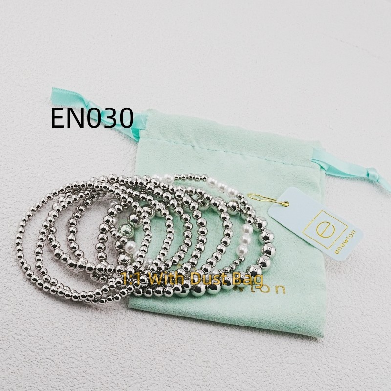 1:1 E-Newton 1:1 Designer Jewelry Gold Pearl Beaded Bracelets Bangles For Women Birthday Christmas Gift EN030