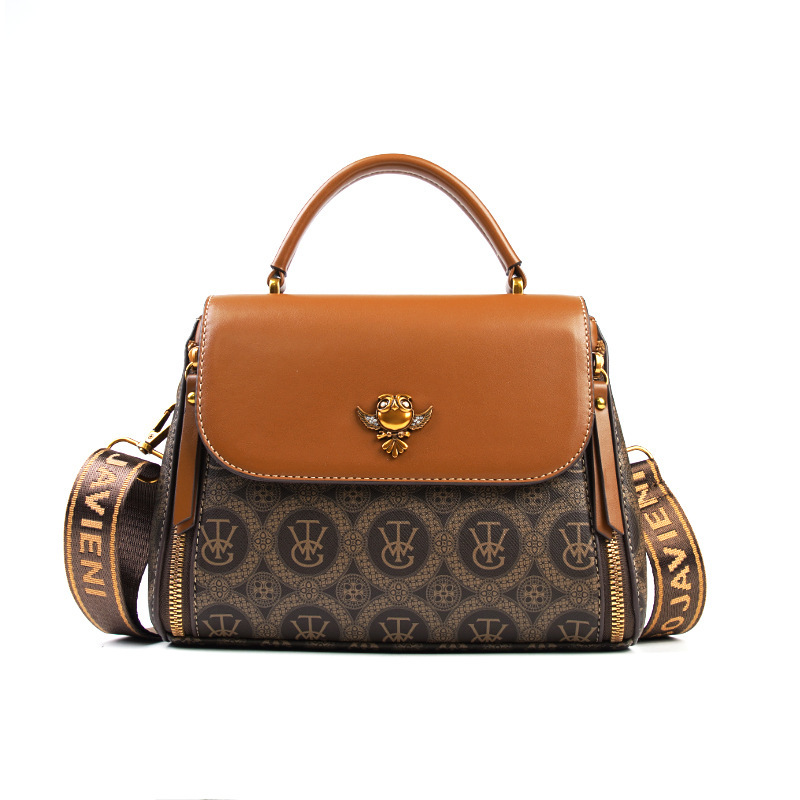 New Crossbody Fashion Printed Women S Handheld Small Square Large Capacity Single Shoulder Crossover Tote Bag